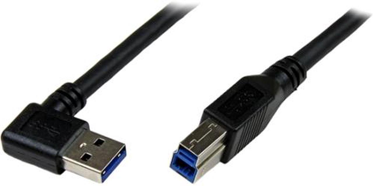 StarTech.com 1m Black SuperSpeed USB 3.0 Cable - Right Angle A to B - M/M