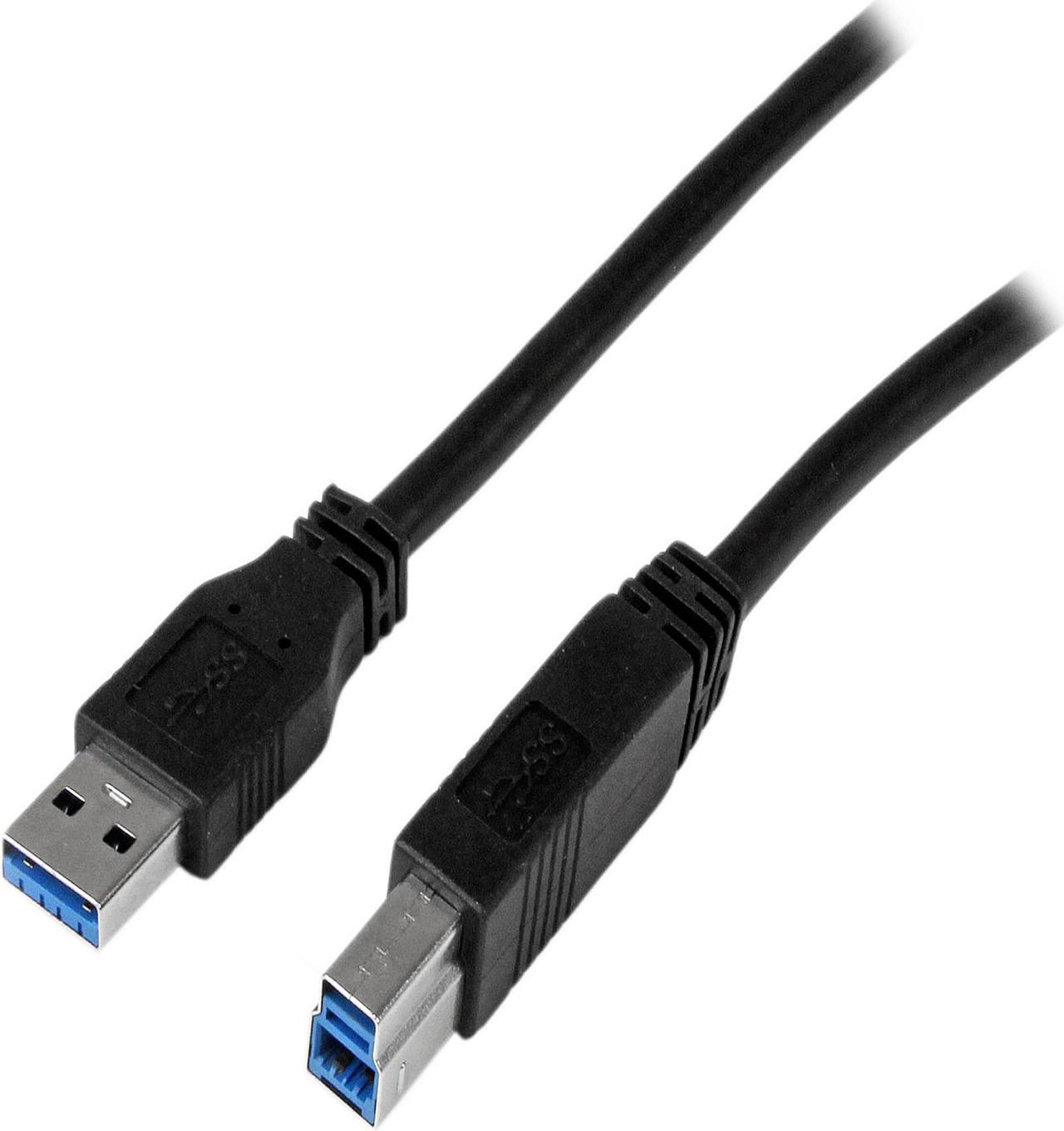 StarTech USB3CAB2M 6.56 ft 2m Certified SuperSpeed USB 3.0 A to B Cable M-M