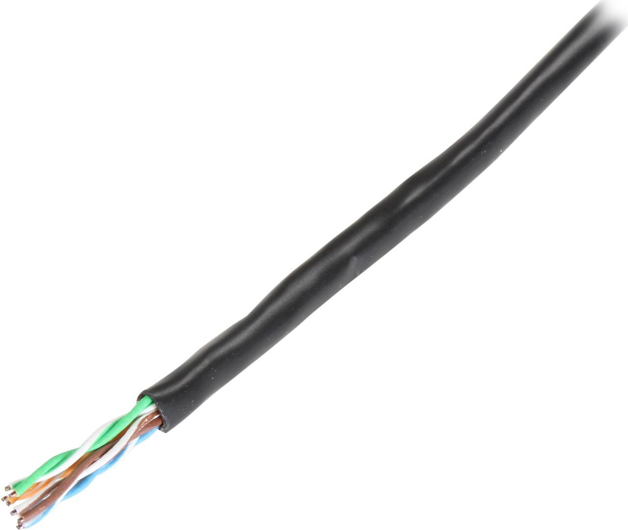 StarTech.com WIR5ECMRBK 1000 ft Bulk Roll of Black CMR Cat5e Solid UTP Riser Cable - Cat 5e Riser Cable - Cat.5e CMR Ethernet Cable - 24 AWG - Black