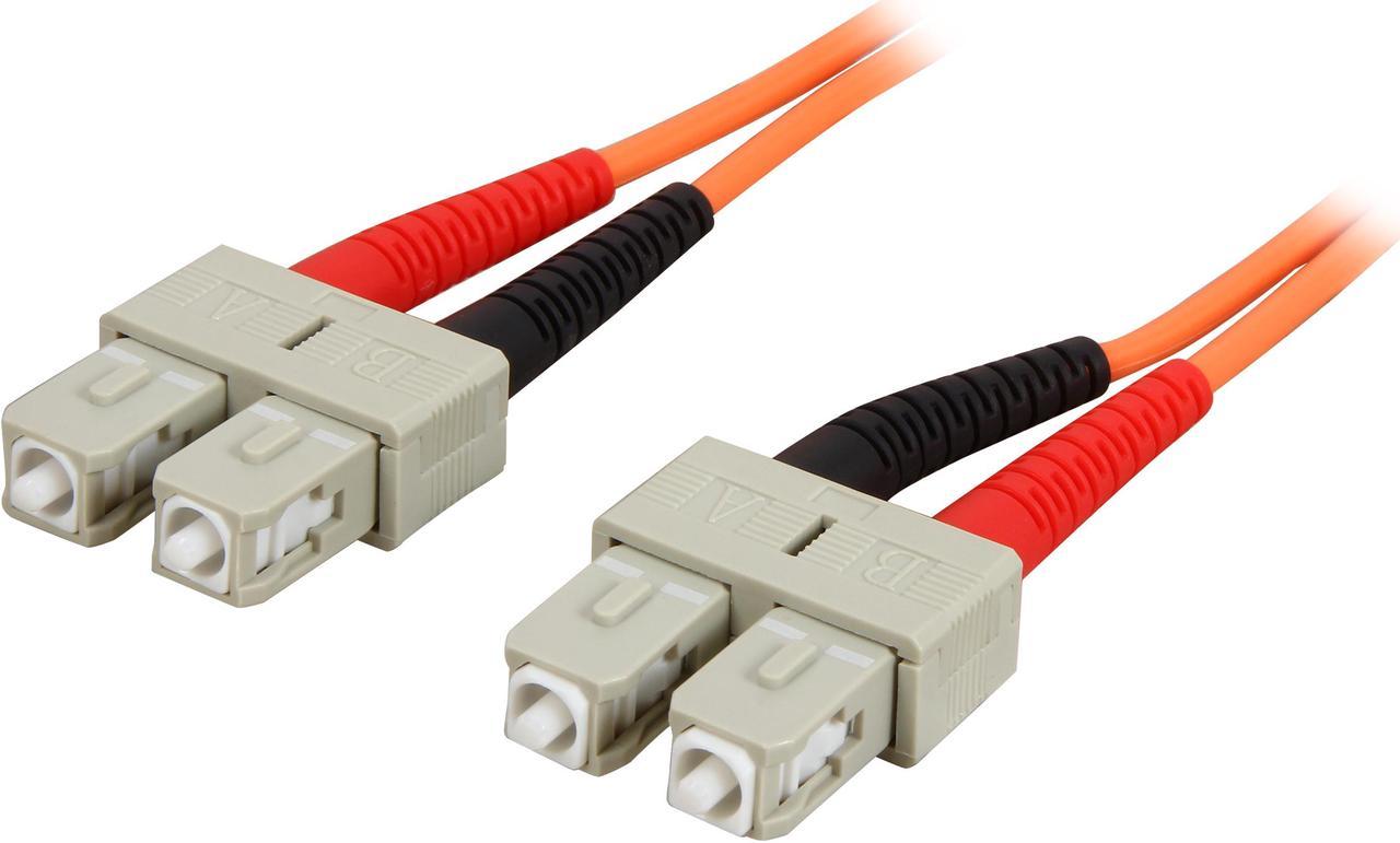 StarTech.com 50FIBPSCSC3 9.8 ft. OFNP Plenum Multimode 50/125 Duplex Fiber Patch Cable SC - SC Male to Male