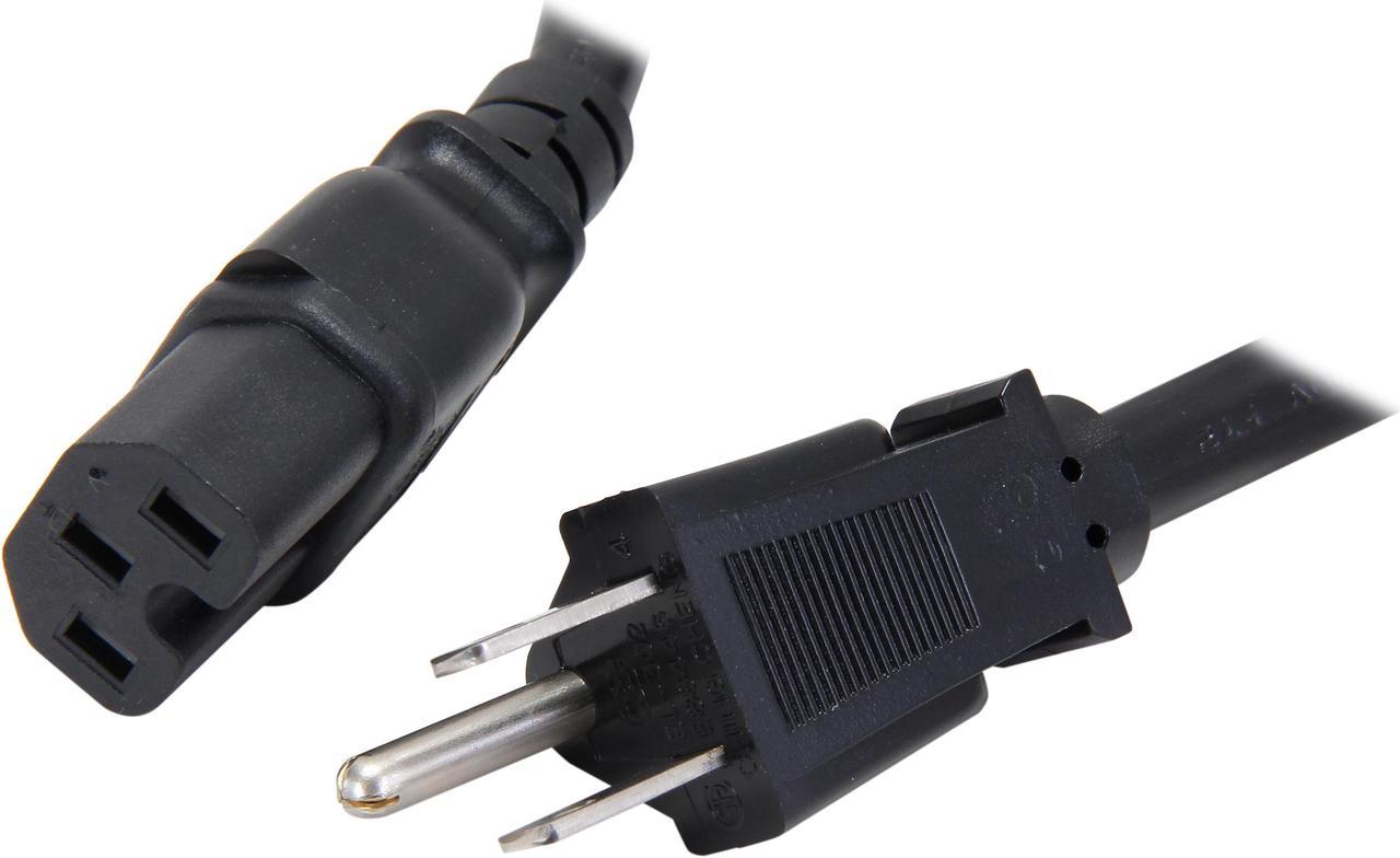 StarTech.com Model PXT515C158 8 ft. Black Heavy Duty 14 AWG Computer Power Cord - NEMA5-15P to C15 Male to Male