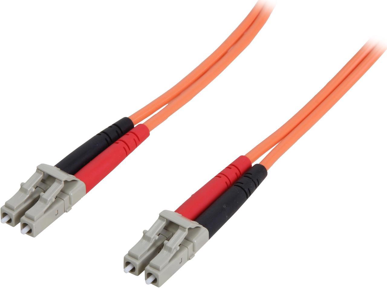 StarTech.com 50FIBPLCLC2 6.6 ft [2 m] OFNP Plenum Multimode 50/125 Duplex Fiber Patch Cable LC - LC Male to Male