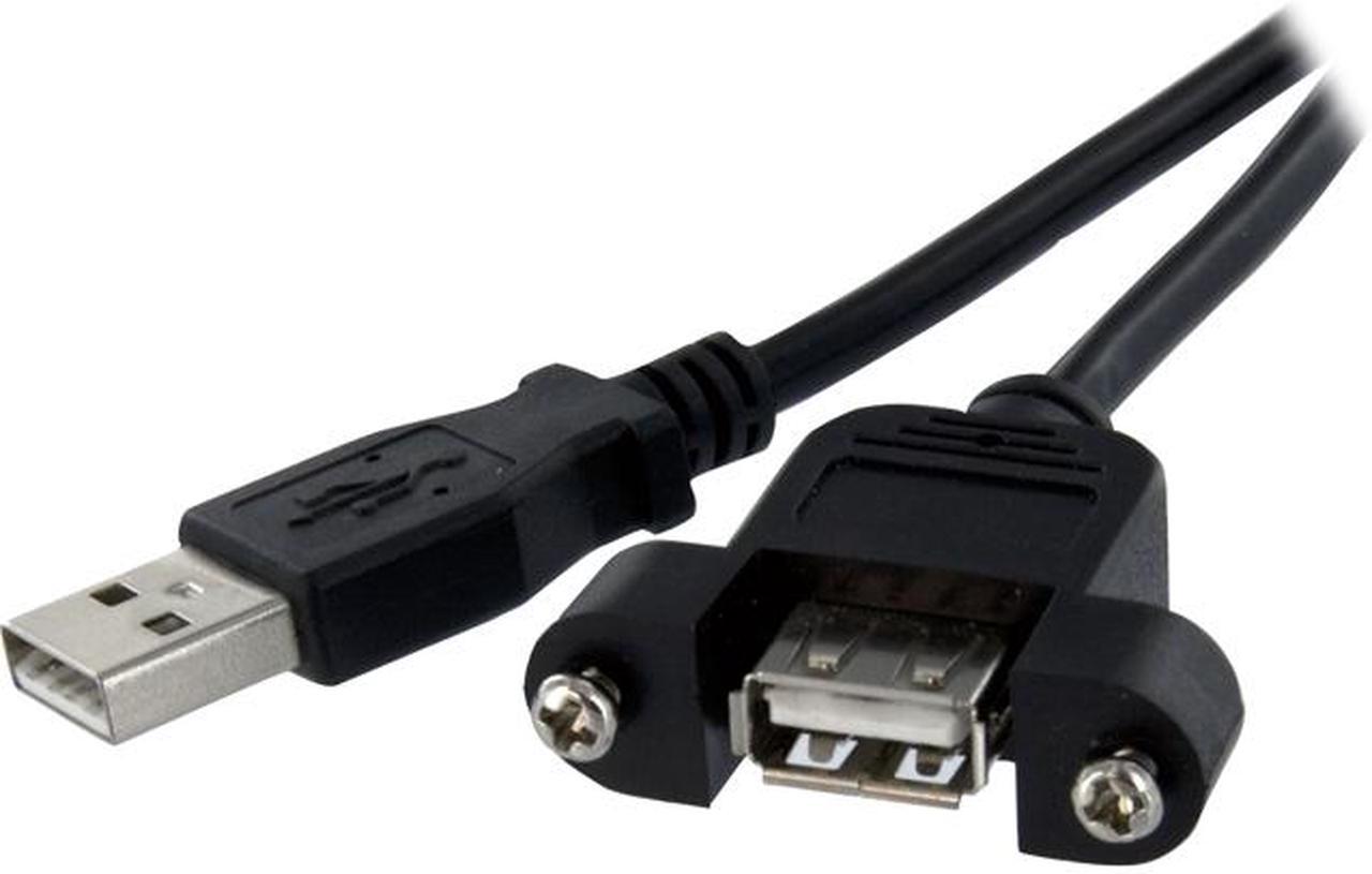 StarTech.com 2 ft Panel Mount USB Cable A to A - F/M