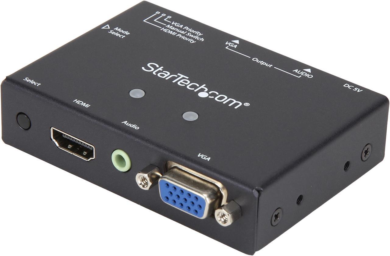 StarTech.com 2x1 VGA + HDMI to VGA Converter Switch w/ Priority Switching