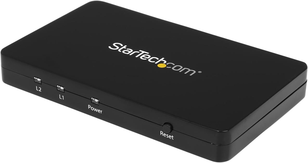 StarTech ST122HD4K HDMI Splitter 1 In 2 Out - 4k 30 Hz - 2 Port - Aluminum - HDMI Multi Port - HDMI Audio Splitter