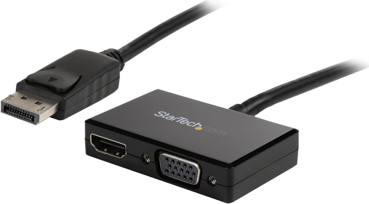 StarTech.com DP2HDVGA Travel A/V adapter: 2-in-1 DisplayPort to HDMI or VGA