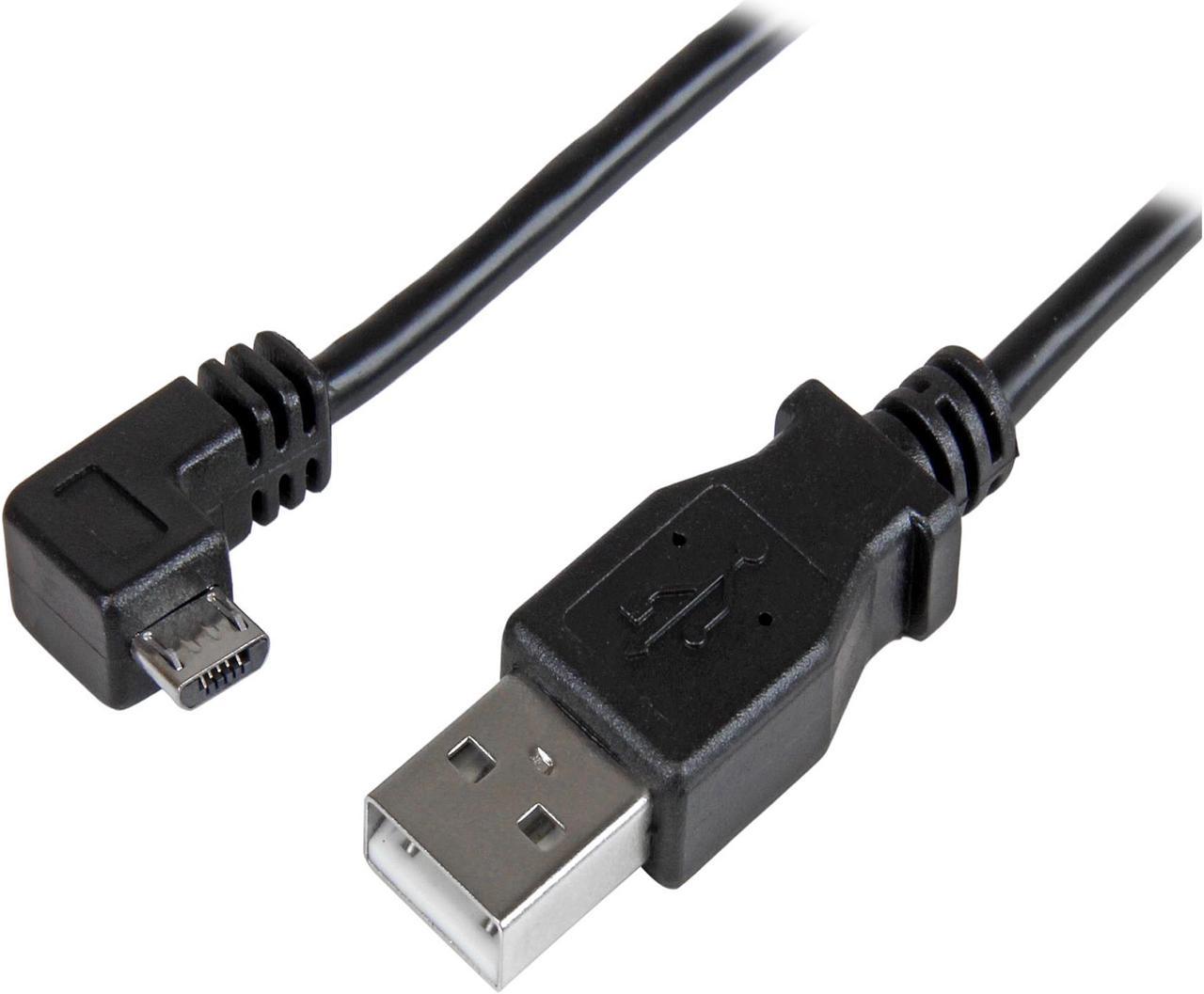 StarTech.com 1m 3 ft Right Angle Micro-USB Charge-and-Sync Cable M/M - USB 2.0 A to Micro-USB - 28/24 AWG