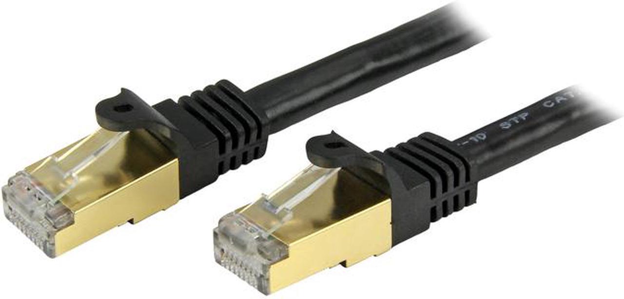 Main image of StarTech.com C6ASPAT7BK 7 ft. Cat 6A Black Shielded Network Ethernet Cables