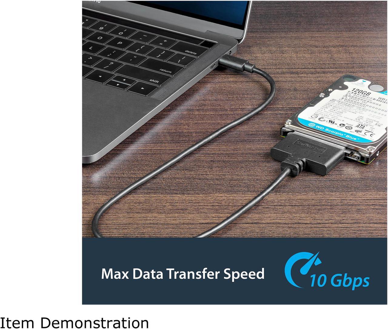 Alt view image 4 of 7 - StarTech.com USB31CSAT3CB USB C To SATA Adapter - for 2.5” SATA Drives - UASP - External Hard Drive Cable - USB Type C to SATA Adapter