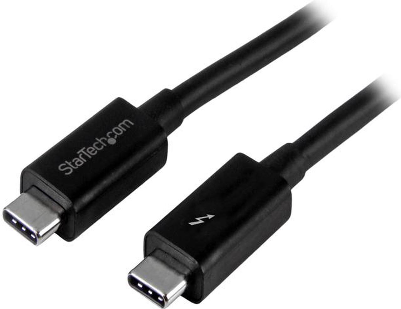 StarTech.com TBLT3MM2M Thunderbolt 3 Cable - 6 ft / 2m - 4K 60Hz - 20Gbps - USB C to USB C Cable - Thunderbolt 3 USB Type C Charger Cable - 1 pack