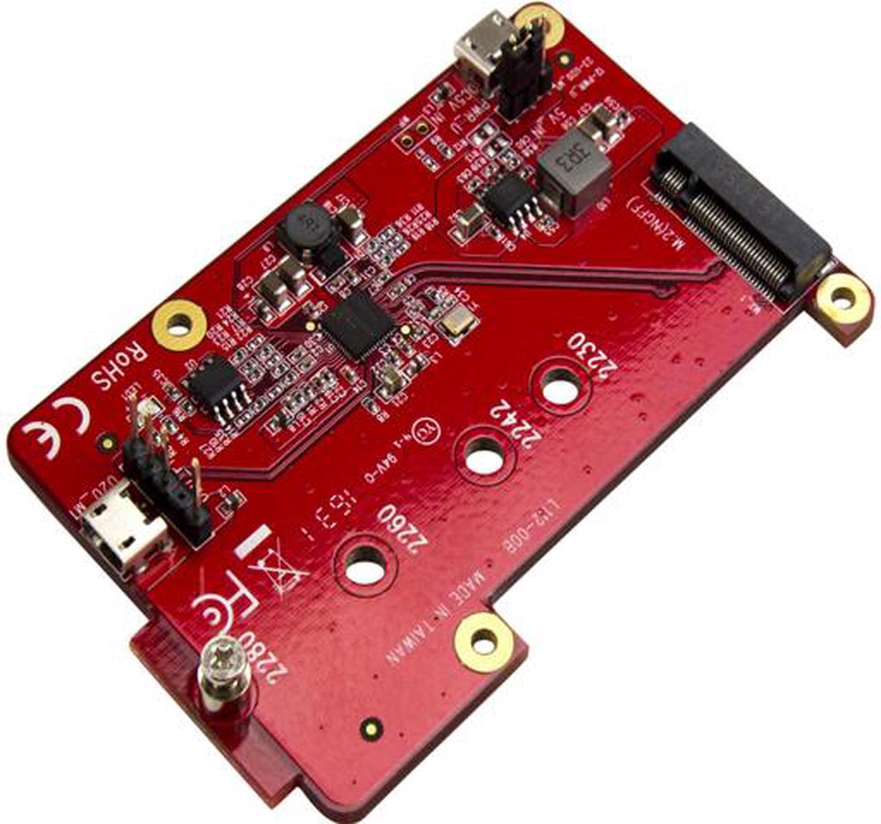 StarTech PIB2M21 Raspberry Pi Board - USB 2.0 480Mbps - USB to M.2 SATA Converter - USB to SATA Raspberry Pi SSD