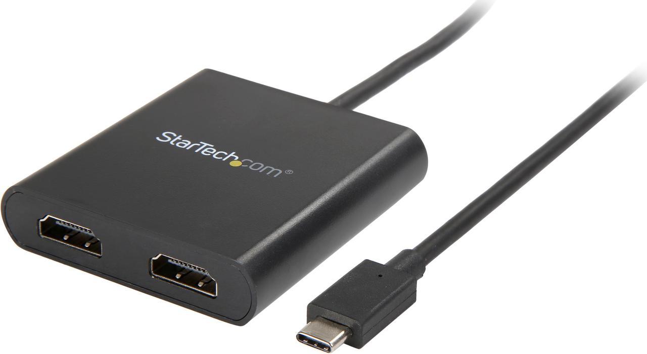 StarTech.com MSTCDP122HD 2-Port USB-C to HDMI MST Hub - 4K 30Hz - Dual Monitor Video Splitter - Windows and Thunderbolt 3 Compatible (MSTCDP122HD)