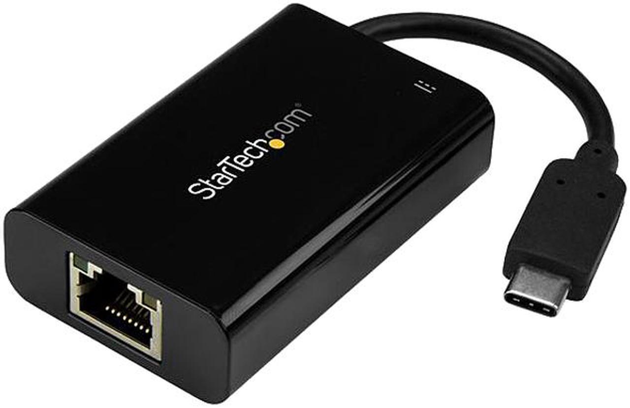 StarTech US1GC30PD USB C to Gigabit Ethernet Adapter - with Power Delivery (USB PD) - Power Pass Through Charging - USC-C Ethernet