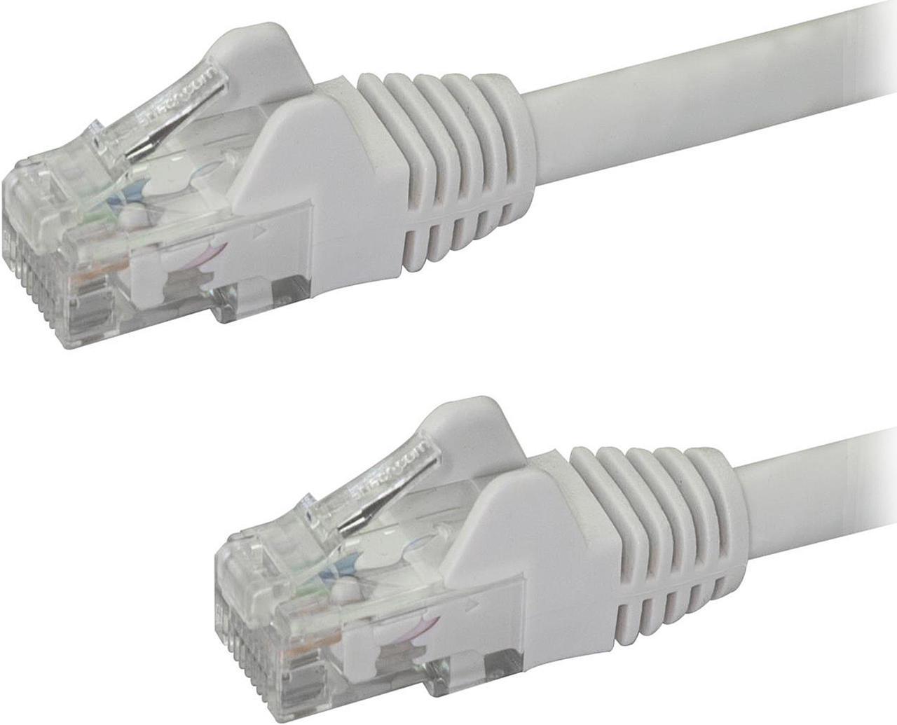 StarTech N6PATCH6WH 6 ft. White Cat6 Cable with Snagless RJ45 Connectors - Cat6 Ethernet Cable - 6 ft. UTP Cat 6 Patch Cable