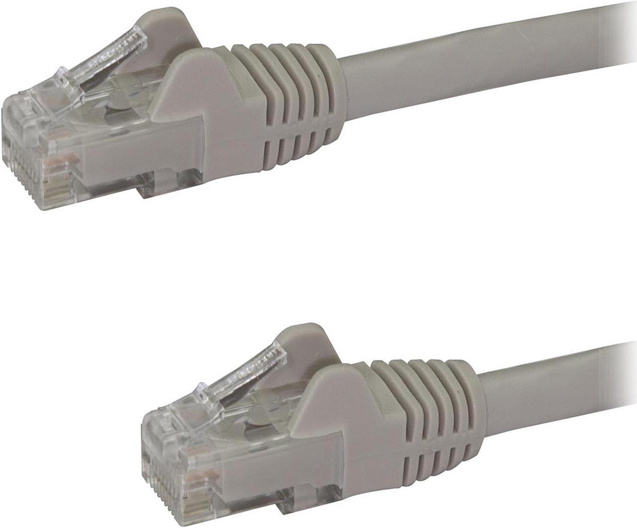 StarTech N6PATCH1GR 1 ft. Gray Cat6 Patch Cable with Snagless RJ45 Connectors - Short Ethernet Cable - 1 ft. Cat 6 UTP Cable