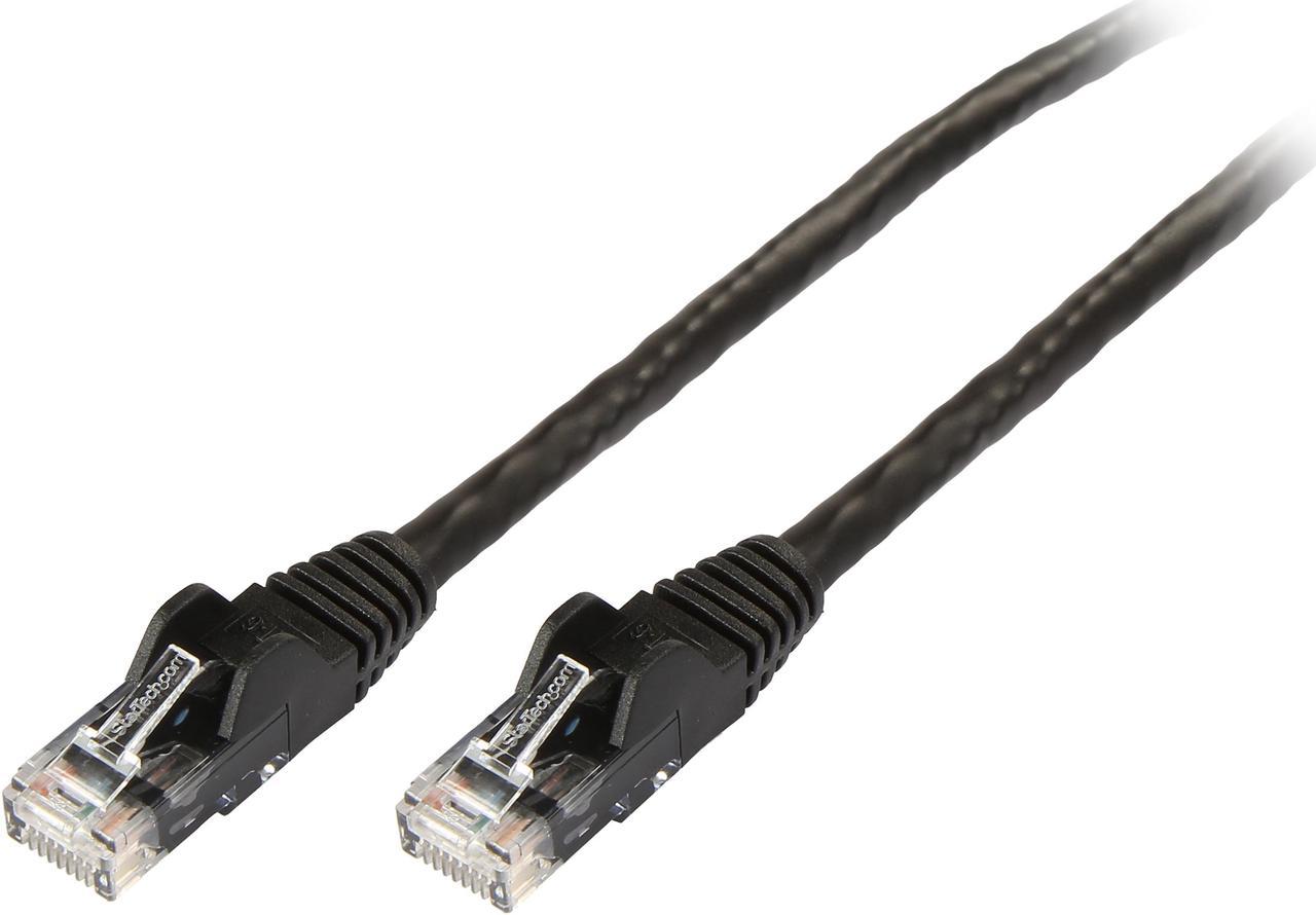 StarTech.com Cat6 Patch Cable - 2 ft. - Black Ethernet Cable - Snagless RJ45 Cable - Ethernet Cord - Cat 6 Cable - 2 ft.