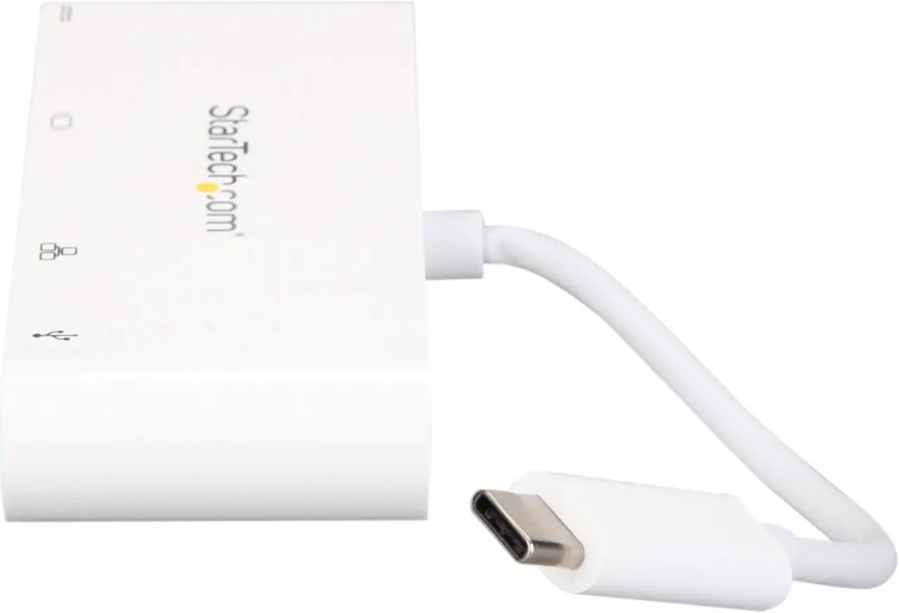 Alt view image 6 of 7 - StarTech.com DKT30CDVPD USB C Multiport Adapter - with Power Delivery (USB PD) - USB C to USB 3.0 / DVI / Gigabit Ethernet - USB-C Hub