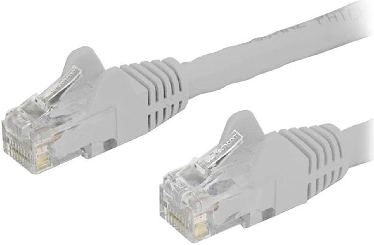 StarTech N6PATCH6INWH Cat6 Patch Cable – 6 in – White Ethernet Cable – Snagless RJ45 Cable – Ethernet Cord – Cat 6 Cable – 6in