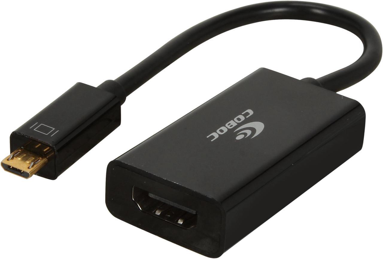 Main image of Coboc CL-AD-SP2HD-6-BK Slimport USB2.0 Micro B 5pin to HDMI Video Audio Active Adatper Converter for Google Nexus 4