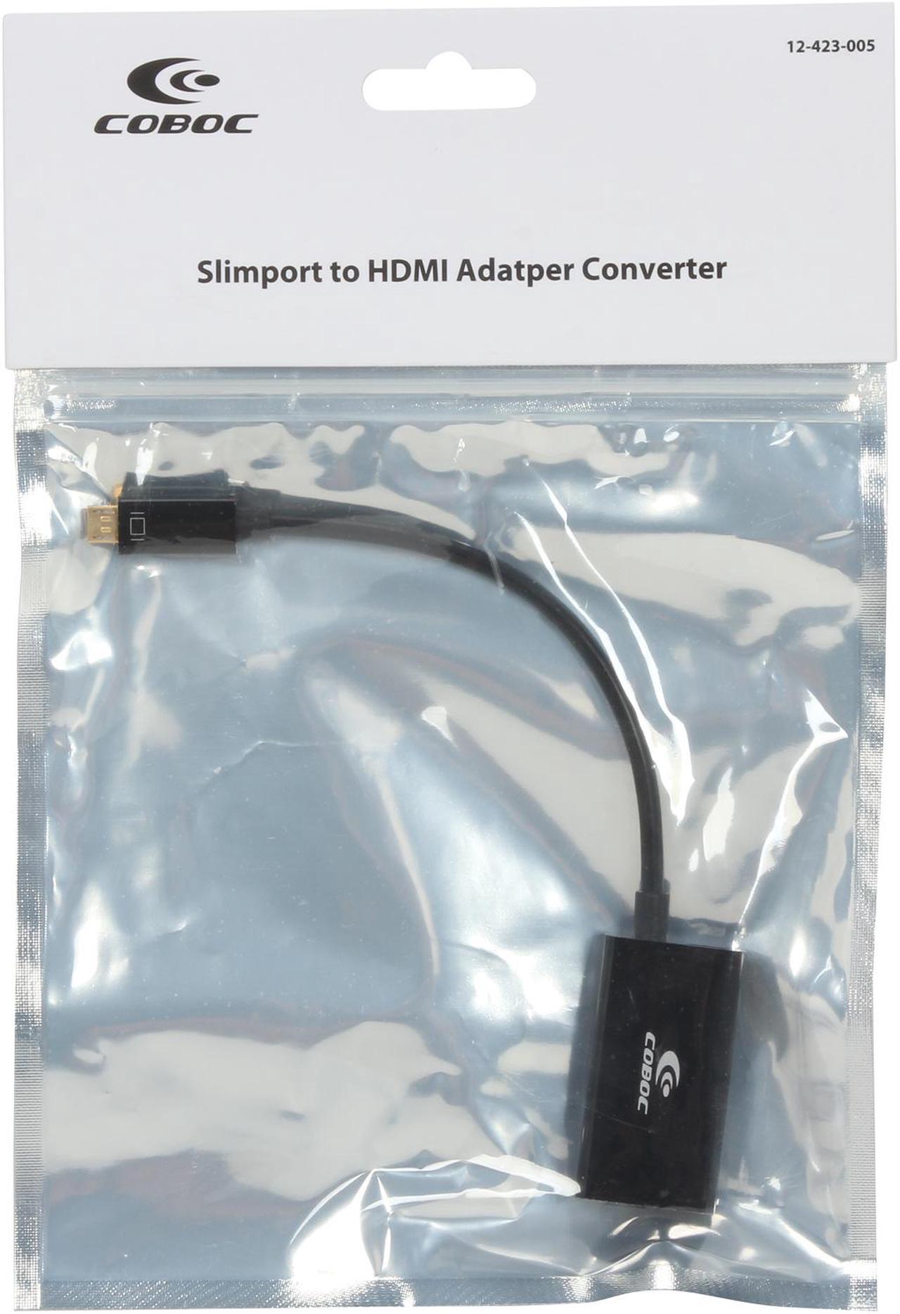 Alt view image 3 of 3 - Coboc CL-AD-SP2HD-6-BK Slimport USB2.0 Micro B 5pin to HDMI Video Audio Active Adatper Converter for Google Nexus 4