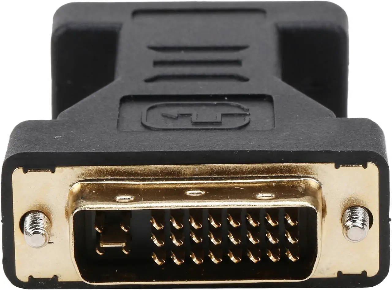 Alt view image 3 of 6 - Coboc EA-AD-DVI2VGA-MF Black Color Dual Link DVI-I(24+5) Male to VGA Female Analog Video Adapter,Gold Plated,M-F