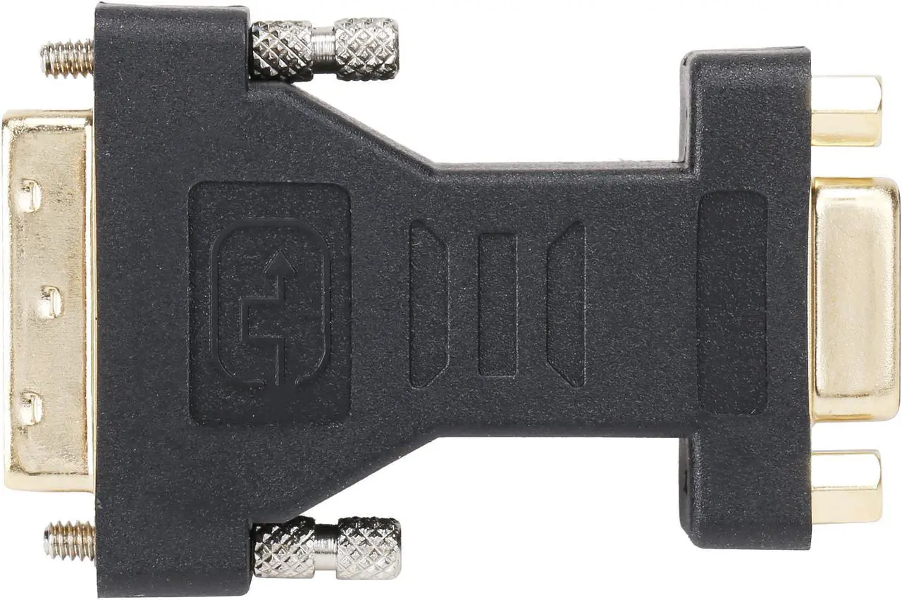 Alt view image 5 of 6 - Coboc EA-AD-DVI2VGA-MF Black Color Dual Link DVI-I(24+5) Male to VGA Female Analog Video Adapter,Gold Plated,M-F