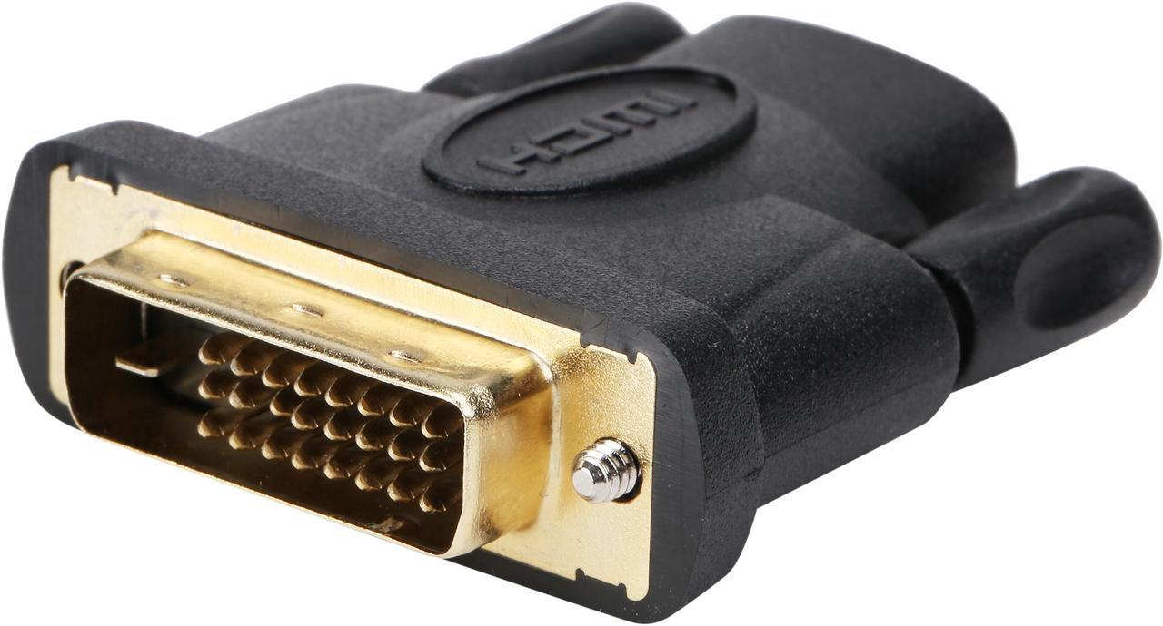 Coboc EA-AD-DVI2HDMI-MF Black Color Dual Link DVI-D (24+1) Male to HDMI Female Digital Video Adapter, Gold Plated