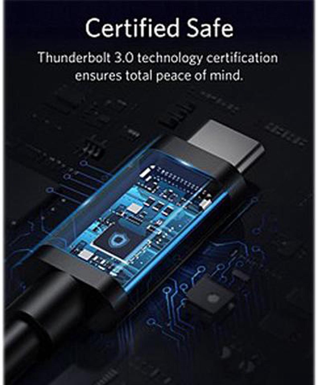 Alt view image 5 of 7 - Anker USB-C to USB-C ThunderBolt3.0 Cable USB-C to USB-C Cable A8486 - 1.64 ft.