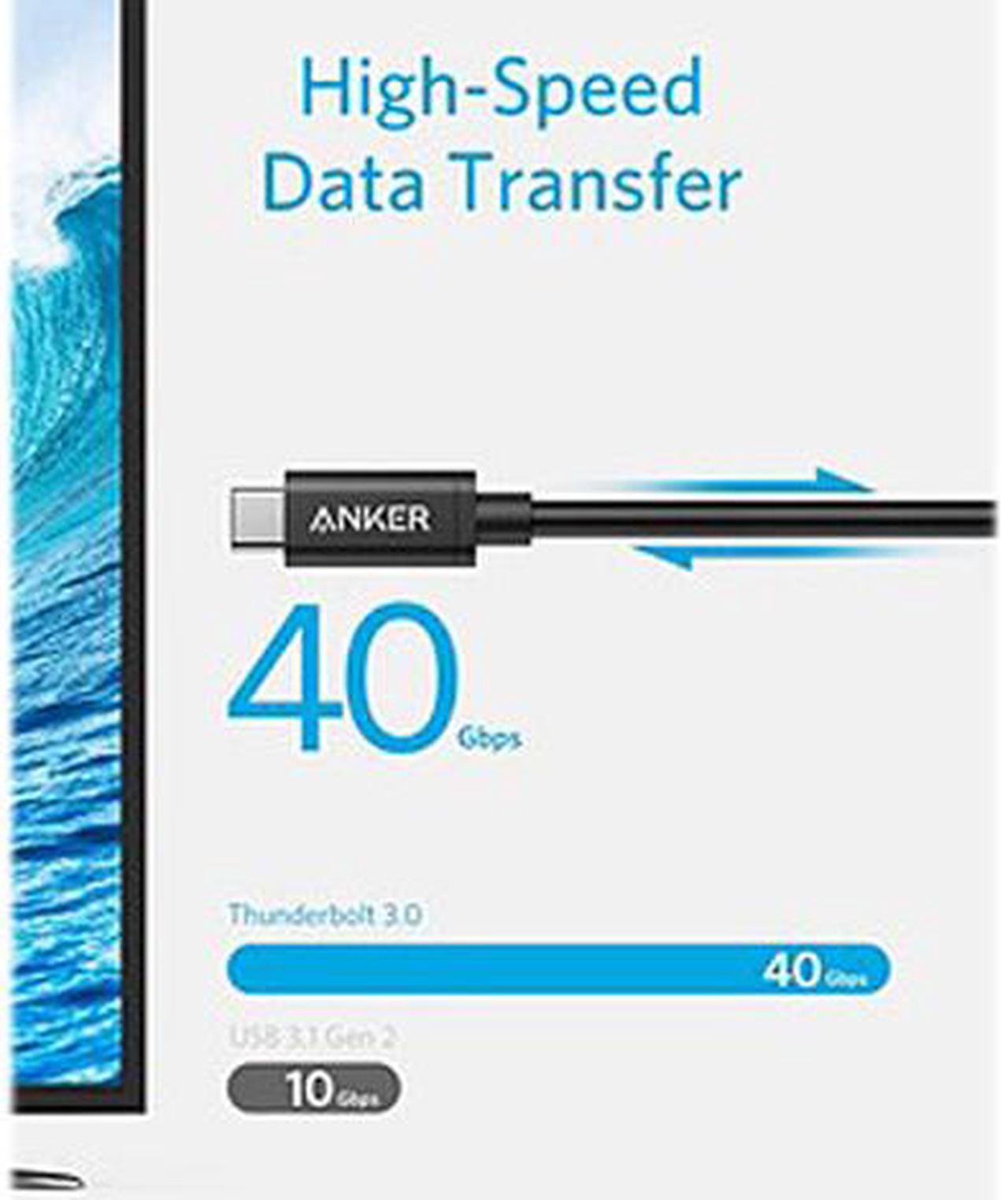 Alt view image 7 of 7 - Anker USB-C to USB-C ThunderBolt3.0 Cable USB-C to USB-C Cable A8486 - 1.64 ft.