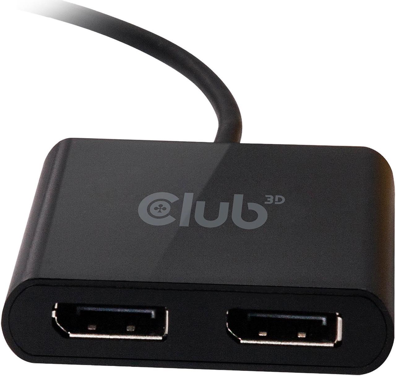 Alt view image 3 of 4 - Club3D CSV-1477 USB A to Dual DisplayPort 1.2 Adapter - 4K 60Hz
