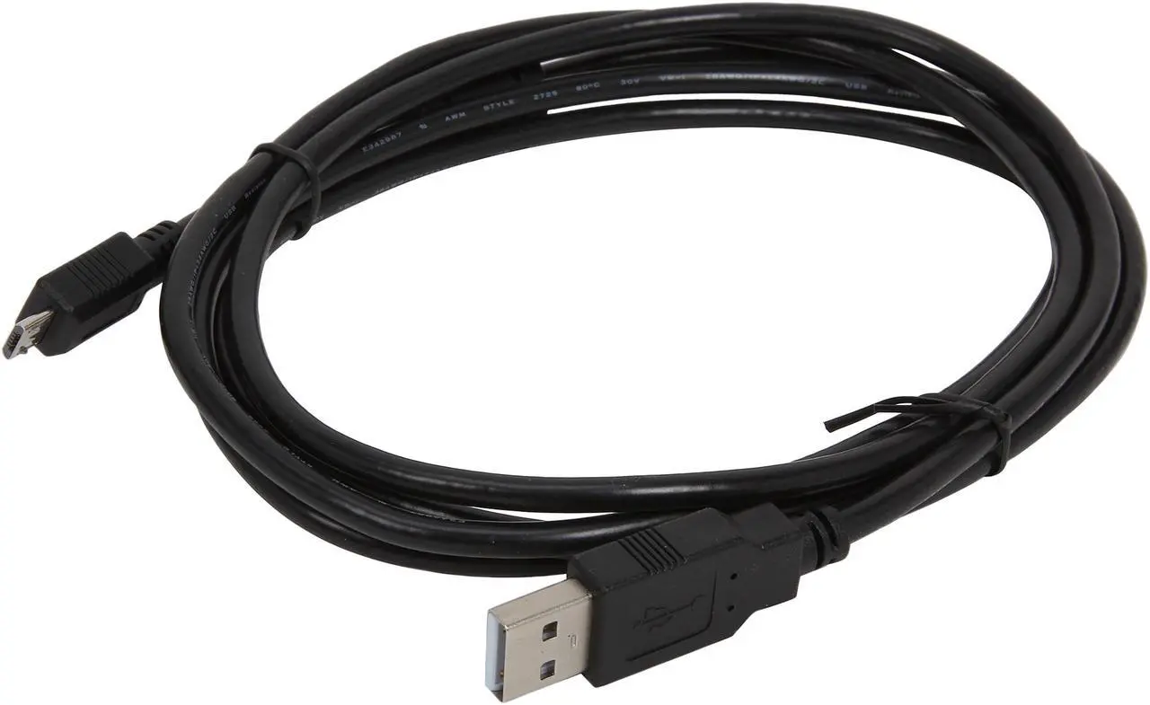 Alt view image 2 of 2 - Rosewill U2-AM-MICROB5M-6-BK Black 6 ft. USB Type A to Type Micro B 5-Pin Cable
