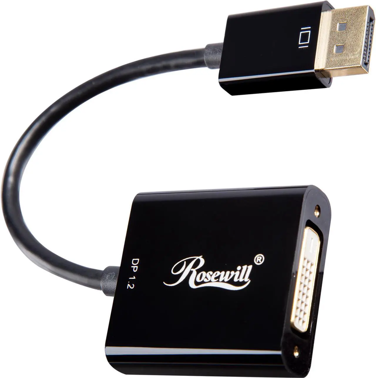 Main image of Rosewill ACAD-DP2DVIS-6BK 6 inch Black Color DisplayPort V1.2 to DVI-D(Single Link) Active Digital Video Adapter Converter - AMD ATI Eyefinify Compatible, DP to DVI - 1920 x 1200