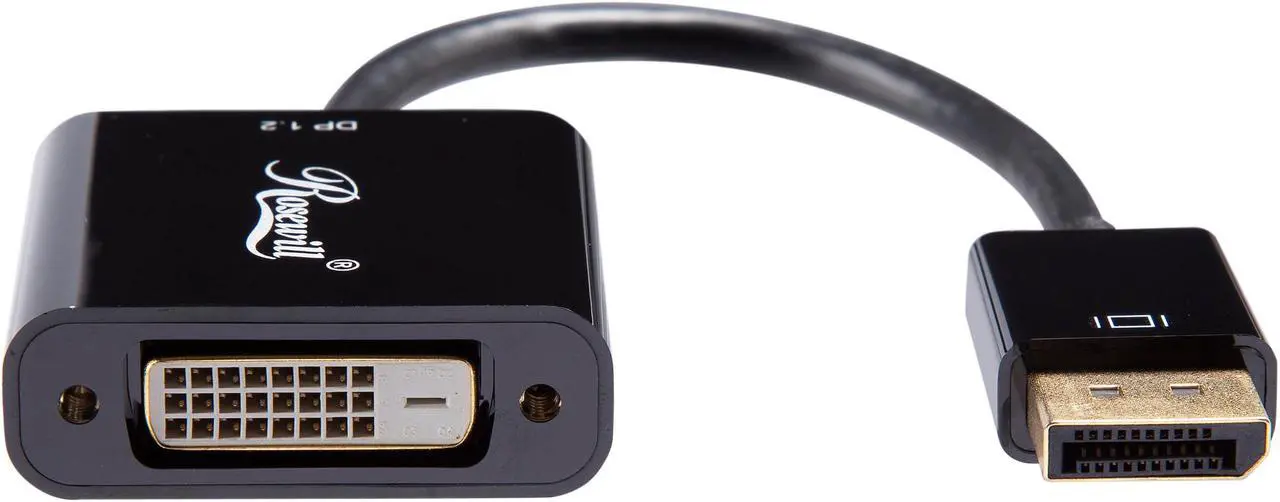 Alt view image 2 of 2 - Rosewill ACAD-DP2DVIS-6BK 6 inch Black Color DisplayPort V1.2 to DVI-D(Single Link) Active Digital Video Adapter Converter - AMD ATI Eyefinify Compatible, DP to DVI - 1920 x 1200