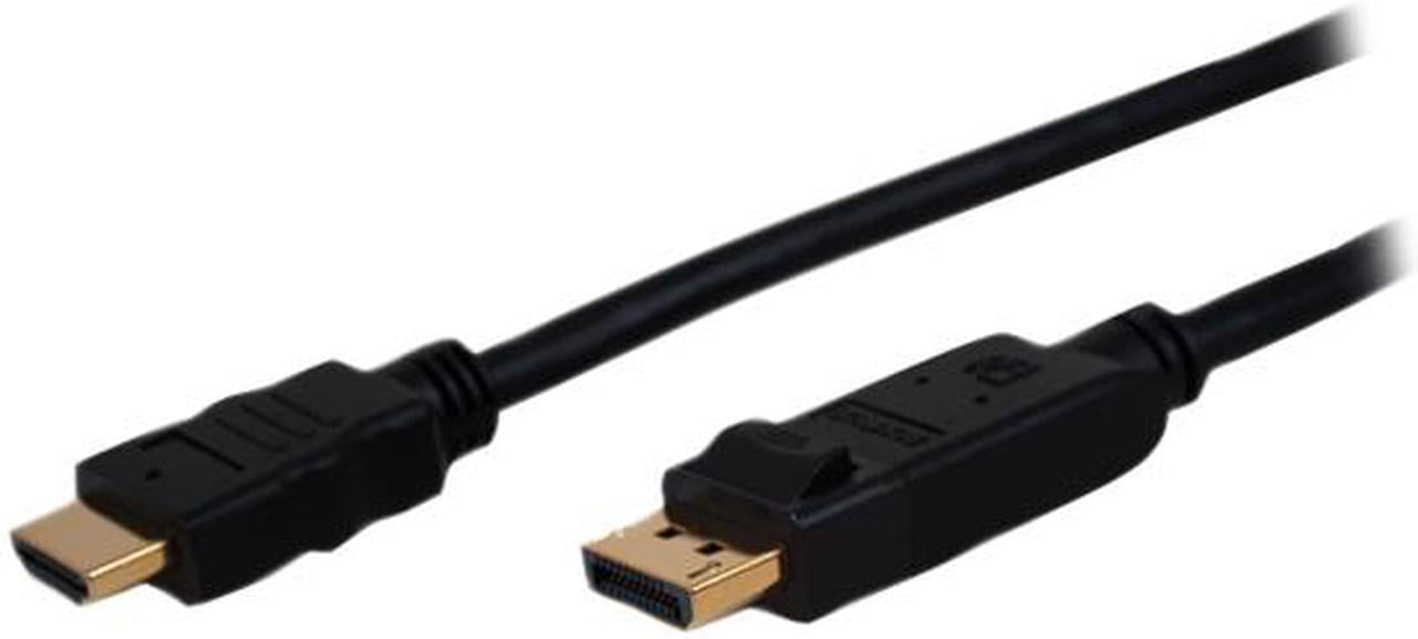 Comprehensive DISP-HD-10ST 10 ft. Black Connector Type 1: HDMI Male  Connector Type 2: DisplayPort Latching Male Displayport to HDMI Cable