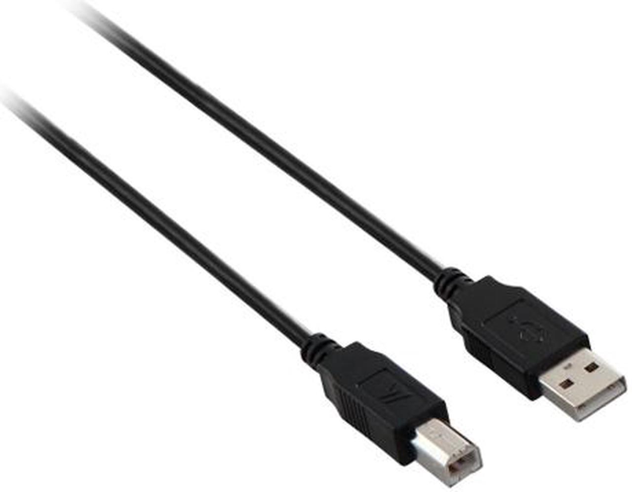 Main image of V7 V7N2USB2AB-06F High-Speed USB 2.0 Device Cable, A Male to B Male for Connecting PC to Digital Cameras, Printers, Scanners, External Disk Drives - 6 ft Black