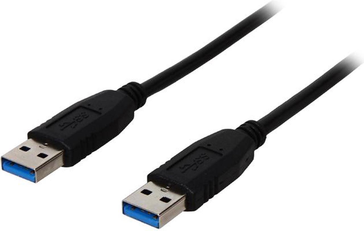 Kaybles 20USB3-6MMBK 6ft. SuperSpeed 5Gbps USB 3.0 A Male to A Male Cable, Gold Plated, Black, M-M