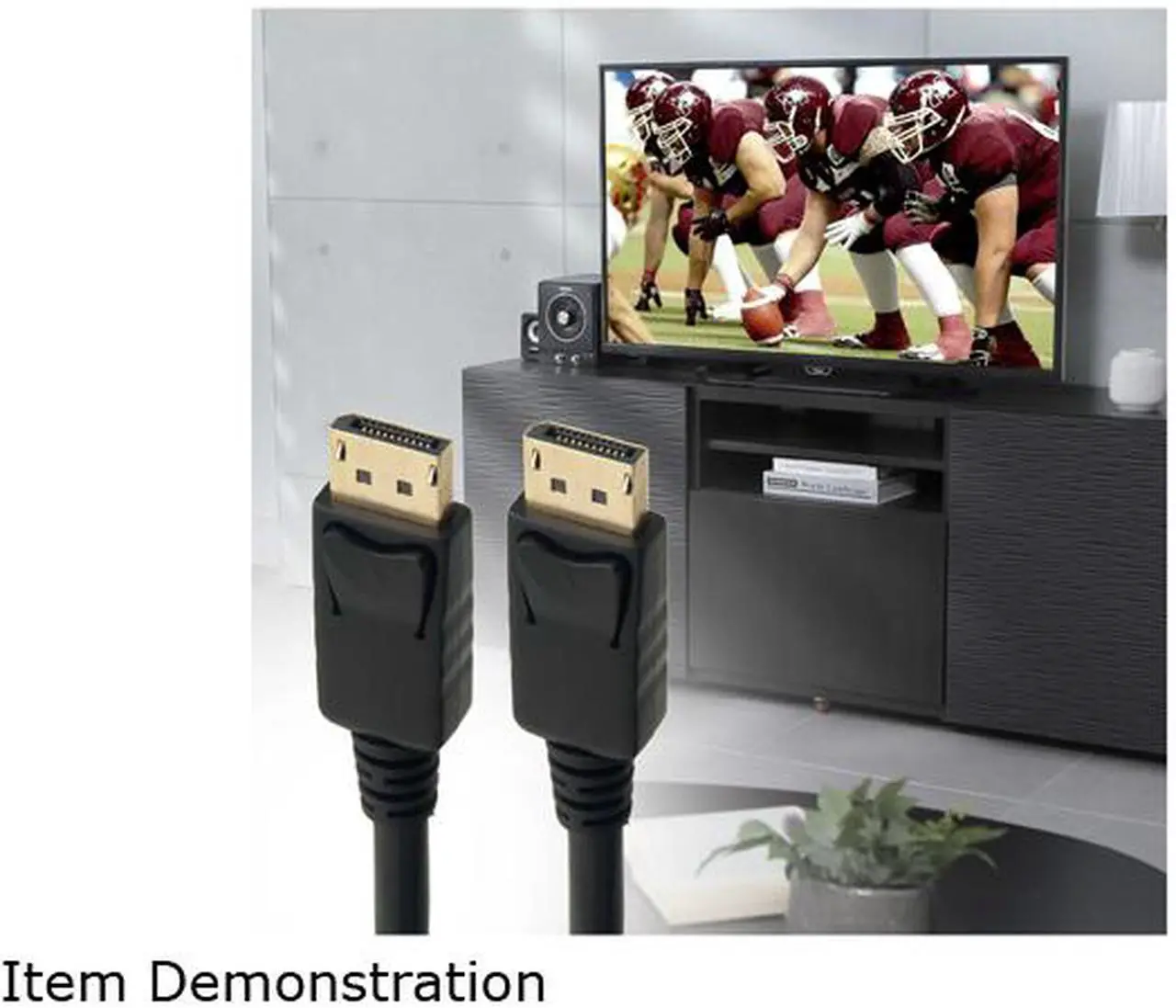 Alt view image 8 of 10 - Omni Gear DIS-15 15 ft. DisplayPort 1.2 [4K@60Hz] to DisplayPort Cable, Black, Gold Plated