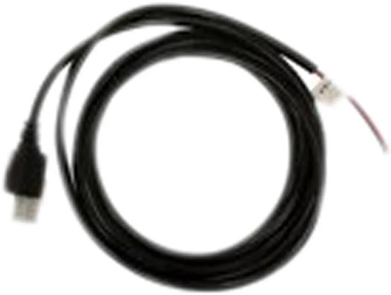Main image of Honeywell CBL-431-300-S00 RS232 Verifone Cable, Ruby, Sapphire and Topaz Terminals, 8 Pin Modular, Straight, Host Power On Pin 8, Black