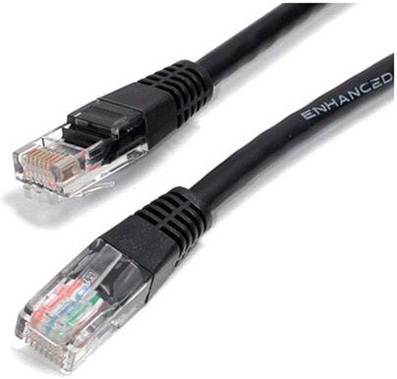 StarTech.com 2 ft Black Molded Cat5e UTP Patch Cable