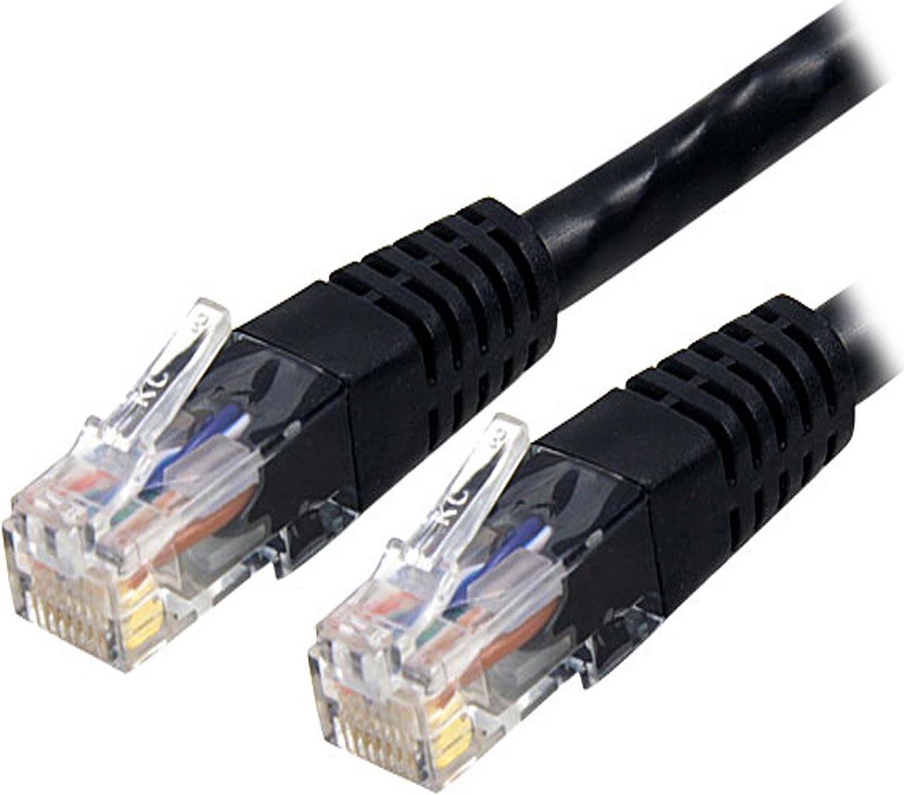 StarTech.com 100 ft Cat 6 Black Molded RJ45 UTP Gigabit Cat6 Patch Cable - 100ft Patch Cord