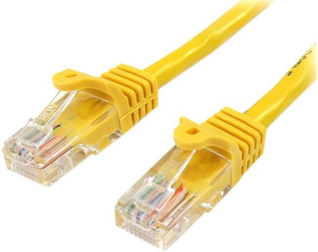 StarTech 45PATCH25YL Cat5e Ethernet Cable - Patch Cable - Snagless Long Network Cable - Ethernet Cord - 25 ft - Yellow