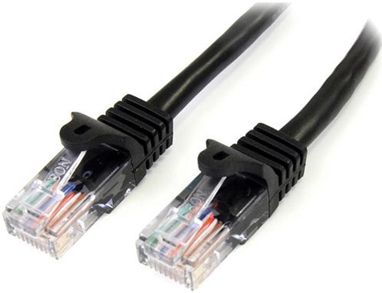 StarTech 45PATCH25BK 25 ft Black UTP Cat5e Snagless Patch Cable