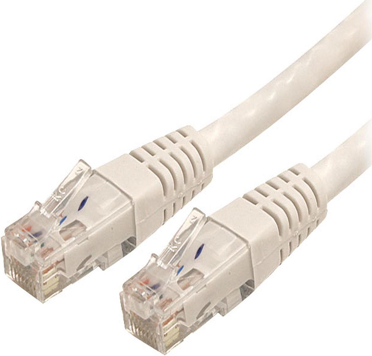 StarTech C6PATCH7WH 7ft White Molded Cat6 UTP Patch Cable ETL Verified