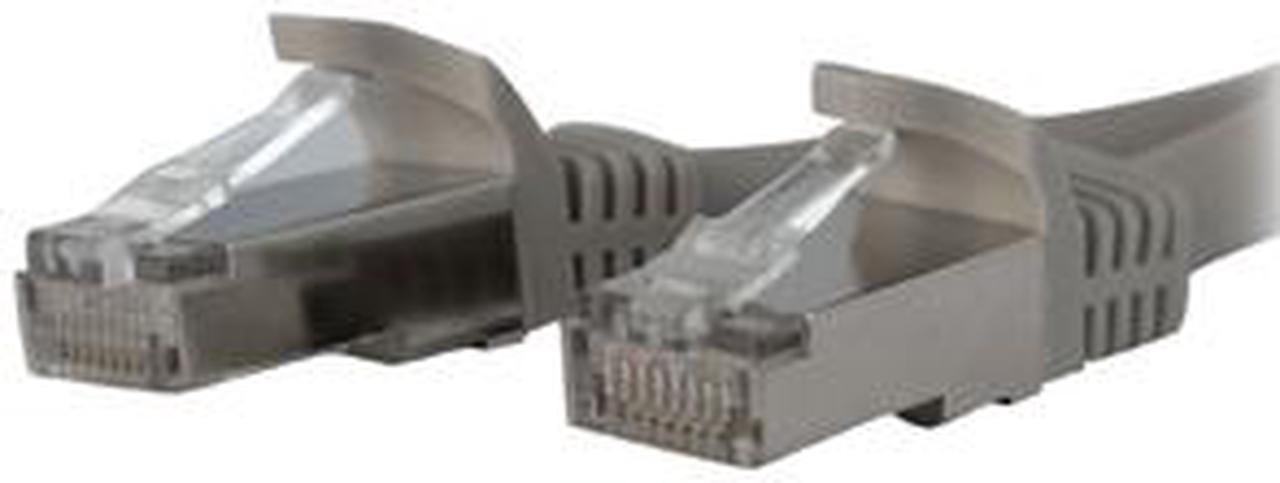 StarTech.com 1 ft Cat 6a Gray Shielded Molded 10 Gigabit RJ45 STP Cat6a Patch Cable