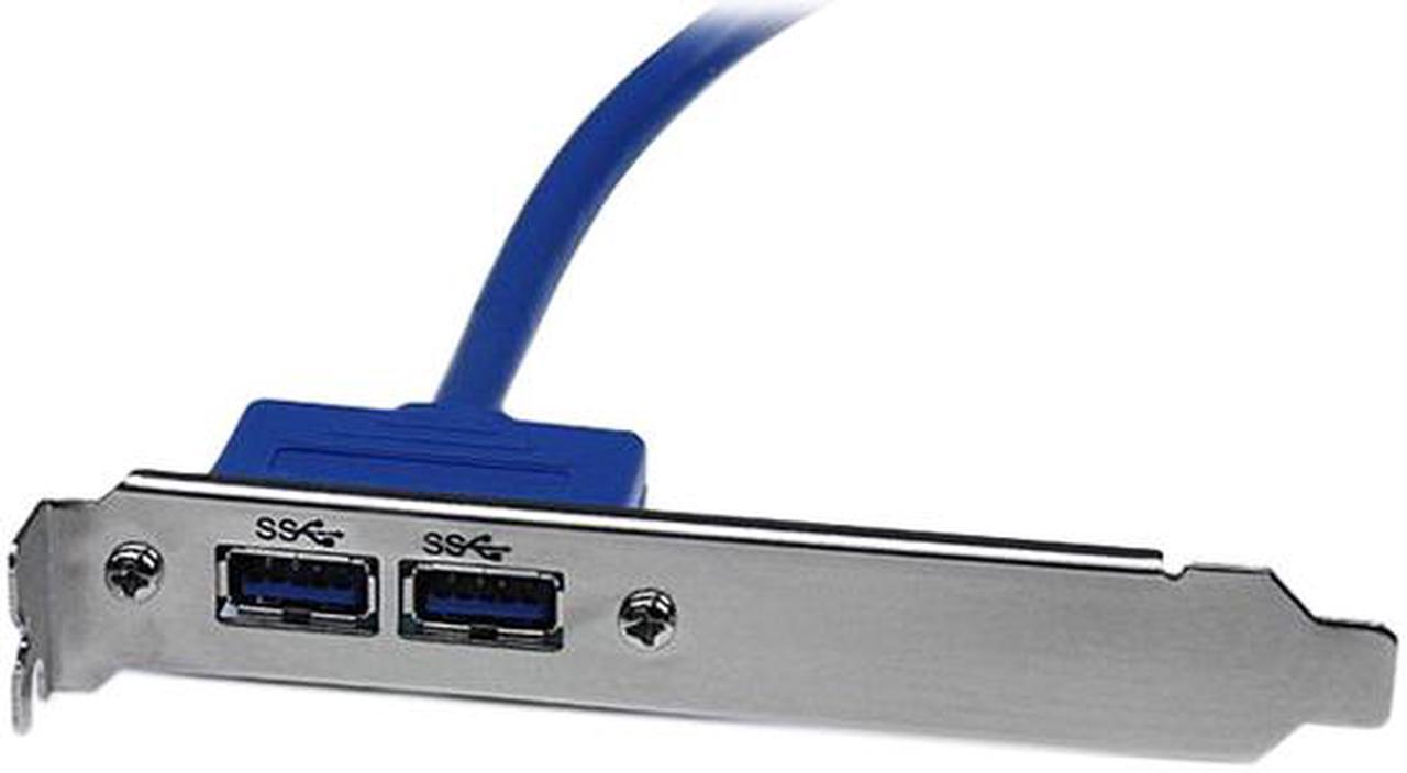 Alt view image 2 of 3 - StarTech USB3SPLATE 2 Port USB 3.0 A Female Slot Plate Adapter