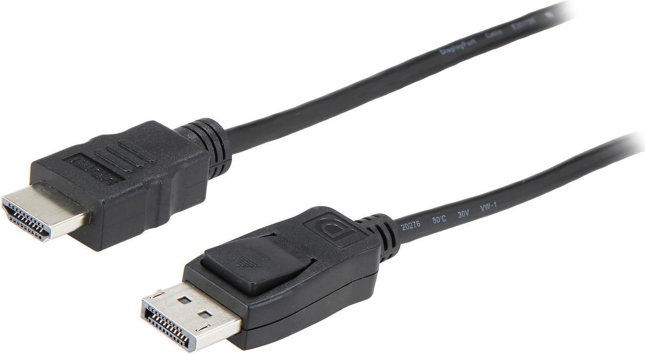 VisionTek Black HDMI to DisplayPort 1.5M Active Cable (M/M)