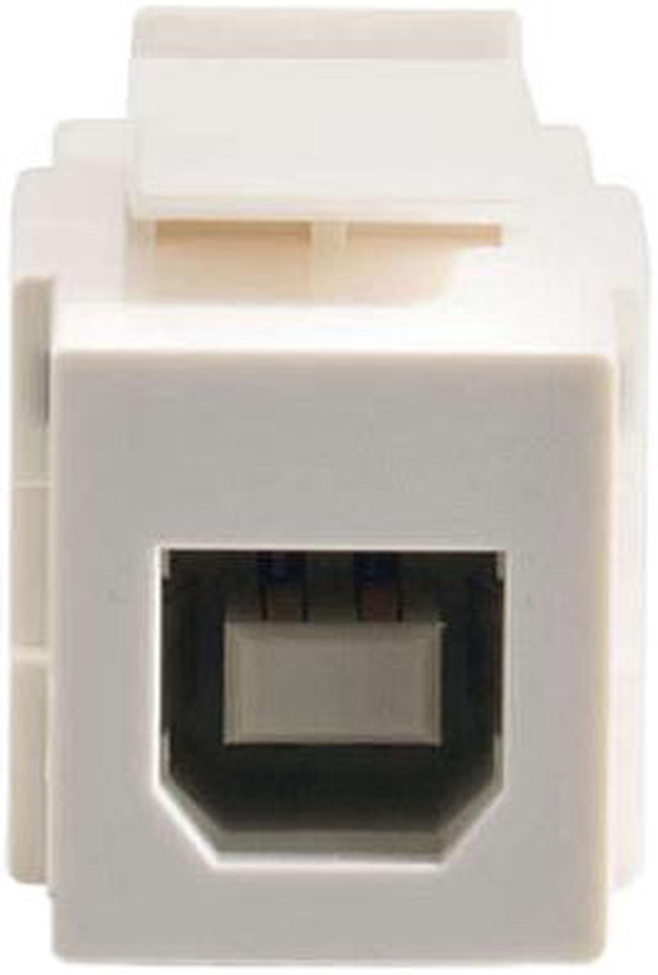 Alt view image 2 of 5 - C2G 28751 Snap-In USB A/B Female Keystone Insert, TAA Compliant, White