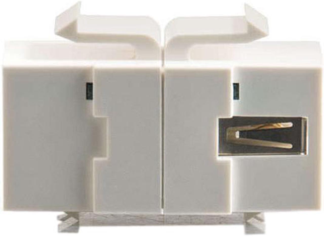 Alt view image 4 of 5 - C2G 28751 Snap-In USB A/B Female Keystone Insert, TAA Compliant, White