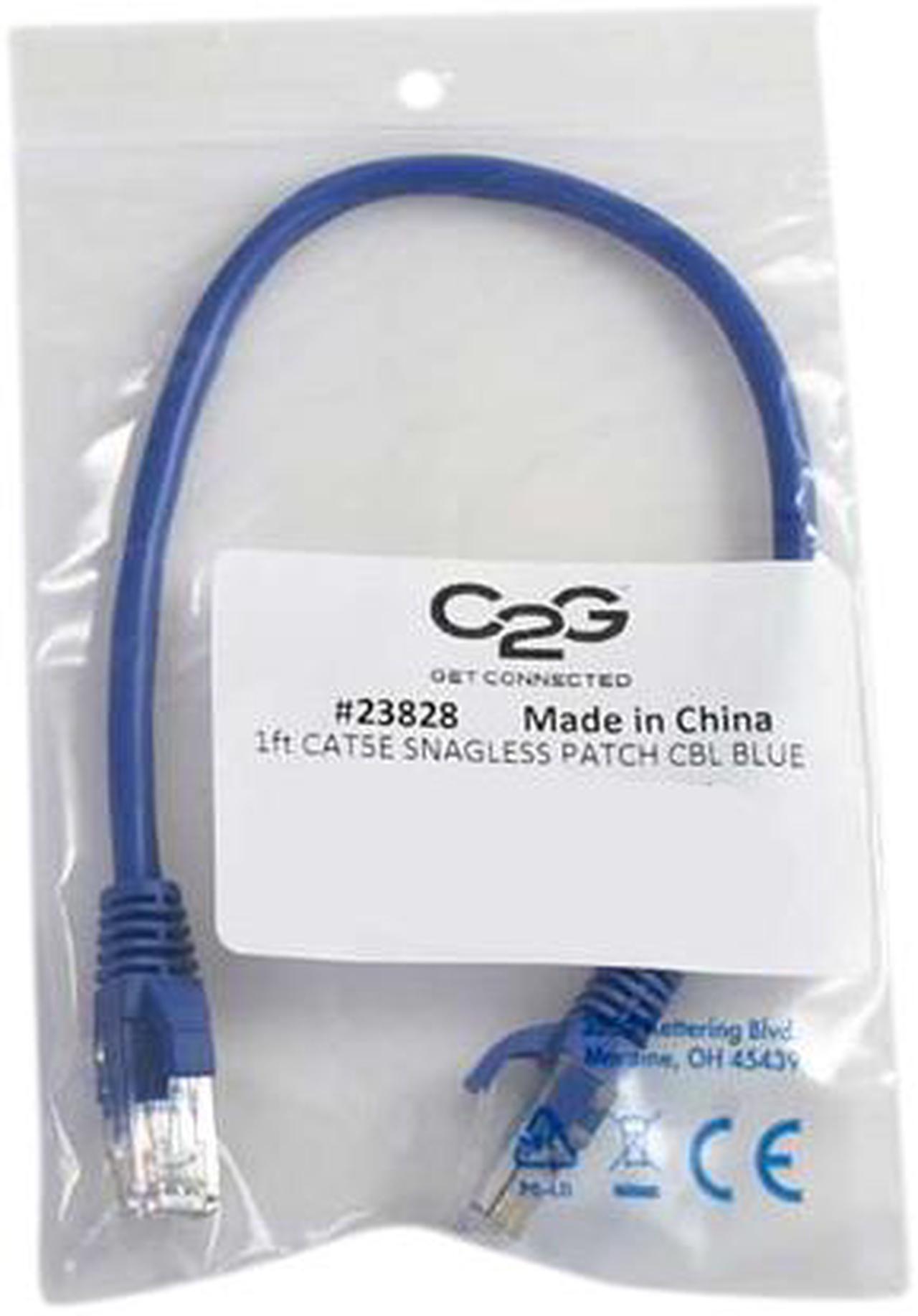 Alt view image 5 of 5 - C2G 00400 Cat5e Cable - Snagless Unshielded Ethernet Network Patch Cable, Blue (35 Feet, 10.66 Meters)