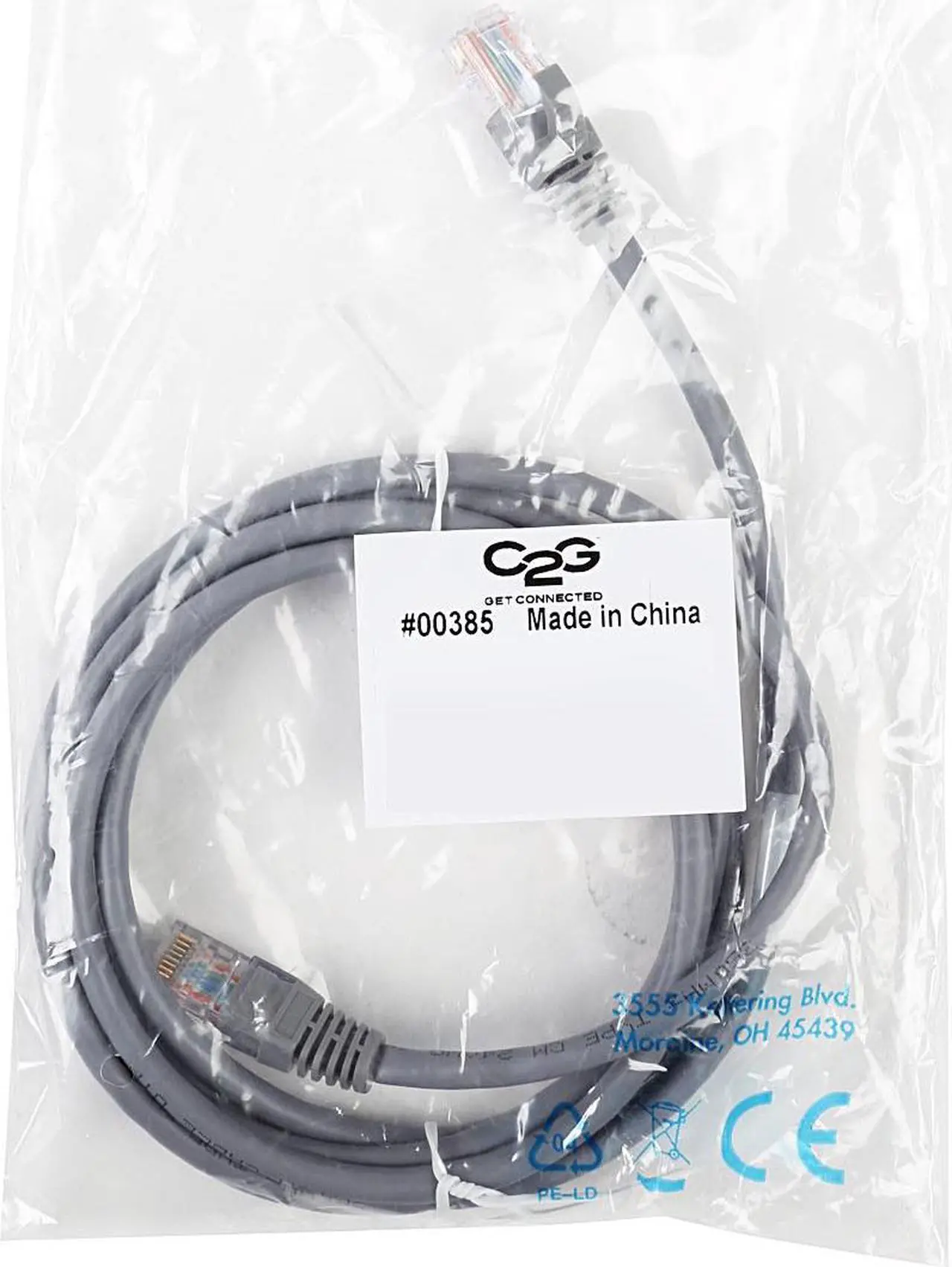Alt view image 3 of 3 - C2G 00385 Cat5e Cable - Snagless Unshielded Ethernet Network Patch Cable, Gray (6 Feet, 1.82 Meters)